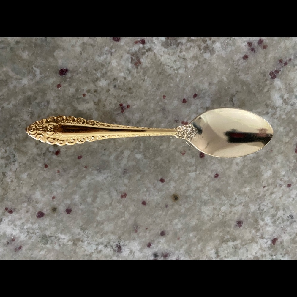 Vintage Prestige CONCORD Gold Electroplate Japan Demitasse Spoon Flatware